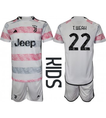 Juventus Timothy Weah #22 Koszulka Wyjazdowych Dziecięca 2023-24 Krótki Rękaw (+ Krótkie spodenki)